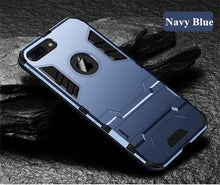 Load image into Gallery viewer, Luxury Black Cool Armor Case For iPhone 8 7 6 6S Plus 5 5s Shockproof Case For iPhone X XS MAX XR Stand Cover Case Heavy Duty Shockproof Armor Dual Layer Protection Back Case Cover