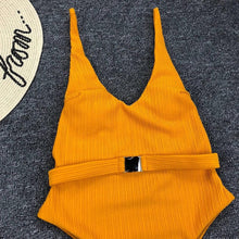 Load image into Gallery viewer, Luxury Black Female Swimsuit Vintage One Piece Ruffled Push Up Tummy Control Swimwear Halter One Piece Slimming Retro Swimsuit Women's Plus Size Push Up Bathing Suit Solid Red Swimwear Women Padded Bathing Suits