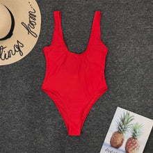 Load image into Gallery viewer, Luxury Black Female Swimsuit Vintage One Piece Ruffled Push Up Tummy Control Swimwear Halter One Piece Slimming Retro Swimsuit Women's Plus Size Push Up Bathing Suit Solid Red Swimwear Women Padded Bathing Suits