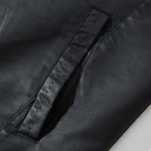 Load image into Gallery viewer, Luxury Black Men Faux Leather Jacket Elegant Motorcycle Men's Jackets Black Warm Business Male PU Leather Coats Men's Leathers Motorcycle Slim Fit Jacket