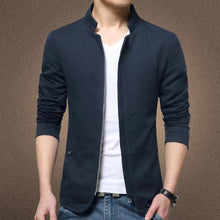 Load image into Gallery viewer, Luxury Black Mens Jacket Fashion Jacket Men Slim Fit Business Casual Male Jackets Warm Outdoor Men's Lightweight Cotton Jacket Elegant Slim Men Solid Color Clothing