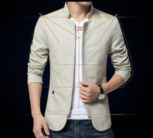 Load image into Gallery viewer, Luxury Black Mens Jacket Fashion Jacket Men Slim Fit Business Casual Male Jackets Warm Outdoor Men's Lightweight Cotton Jacket Elegant Slim Men Solid Color Clothing