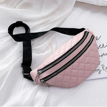 Load image into Gallery viewer, Luxury Black PU Leather Fashion Women Waist Bag Waterproof Fanny Pack Beautiful Design Fanny Pack Cool Travel Waist Bag