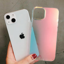 Load image into Gallery viewer, Luxury Colorful Phone Case for iPhone 14 13 Pro Max 12 11 XS X XR 7 Plus 12 13 Mini Shockproof Clear Protective Case Shock-Absorbing Bright Cover Shiny Finish Back Cover
