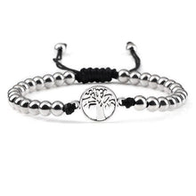 Load image into Gallery viewer, Luxury Copper Beads Pendant Beaded Bracelet Adjustable Life Tree Word Heart Shape Alloy Charm Bangles Couple Wrist Gold Bracelets For Women Bracelet Set Stretch Stackable Bracelets
