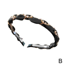 Load image into Gallery viewer, Luxury Crystal Rhinestone Cross Hair Bands For Girls Women Chiffon Stylish Headwear Korean Hair Bands Hoop New Fashion Gorgeous Hair Accessories For Women