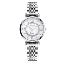 Load image into Gallery viewer, Luxury Crystal Women Bracelet Watches Fashion Diamond Quartz Watch Steel Wristwatch Stainless Steel Metal Women's Wrist Watch Two Tone Fashion Elegant Diamond Analog Quartz Watch Gift For Woman