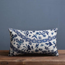Load image into Gallery viewer, Luxury Decorative Throw Square Linen Pillowcase Blue And White Flower Bedroom Room Sofa Porcelain Printed Cushion Cover Decorative Sofa Throw Pillow Car Chair Home Decor Pillow Case Soft Design