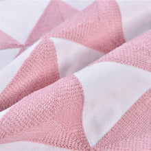 Load image into Gallery viewer, Luxury Embroidered Pink Pillow Cover Elegant Cushions Cover For Sofa Flower Geometric Cotton Pillow Case Throw Pillow Covers Modern Geometric Pillowcase Throw Cushion Cover for Bed Couch Sofa Office Decor 45*45