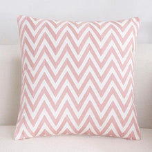 Load image into Gallery viewer, Luxury Embroidered Pink Pillow Cover Elegant Cushions Cover For Sofa Flower Geometric Cotton Pillow Case Throw Pillow Covers Modern Geometric Pillowcase Throw Cushion Cover for Bed Couch Sofa Office Decor 45*45