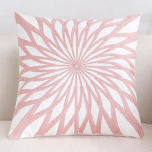 Load image into Gallery viewer, Luxury Embroidered Pink Pillow Cover Elegant Cushions Cover For Sofa Flower Geometric Cotton Pillow Case Throw Pillow Covers Modern Geometric Pillowcase Throw Cushion Cover for Bed Couch Sofa Office Decor 45*45