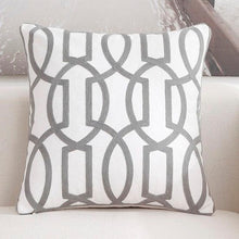 Load image into Gallery viewer, Luxury Embroidered Pink Pillow Cover Elegant Cushions Cover For Sofa Flower Geometric Cotton Pillow Case Throw Pillow Covers Modern Geometric Pillowcase Throw Cushion Cover for Bed Couch Sofa Office Decor 45*45