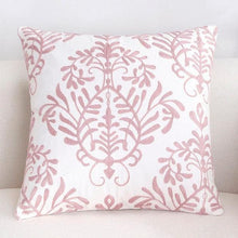 Load image into Gallery viewer, Luxury Embroidered Pink Pillow Cover Elegant Cushions Cover For Sofa Flower Geometric Cotton Pillow Case Throw Pillow Covers Modern Geometric Pillowcase Throw Cushion Cover for Bed Couch Sofa Office Decor 45*45