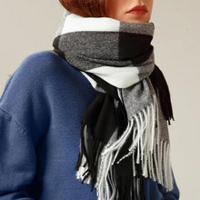 Load image into Gallery viewer, Luxury Fashion Autumn Winter Soft Warm Scarf Plaid Colorful Hijabs Cashmere Scarves Warm Soft Bandana Women's Lightweight Scarves Elegant Echarpe Escharpe Soft Wool Elegant Tassel For Women