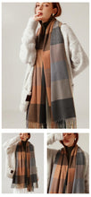Load image into Gallery viewer, Luxury Fashion Autumn Winter Soft Warm Scarf Plaid Colorful Hijabs Cashmere Scarves Warm Soft Bandana Women's Lightweight Scarves Elegant Echarpe Escharpe Soft Wool Elegant Tassel For Women