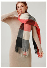 Load image into Gallery viewer, Luxury Fashion Autumn Winter Soft Warm Scarf Plaid Colorful Hijabs Cashmere Scarves Warm Soft Bandana Women's Lightweight Scarves Elegant Echarpe Escharpe Soft Wool Elegant Tassel For Women