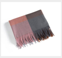 Load image into Gallery viewer, Luxury Fashion Autumn Winter Soft Warm Scarf Plaid Colorful Hijabs Cashmere Scarves Warm Soft Bandana Women's Lightweight Scarves Elegant Echarpe Escharpe Soft Wool Elegant Tassel For Women