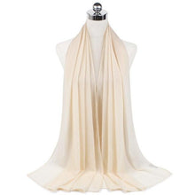 Load image into Gallery viewer, Luxury Fashion Long Soft Solid Chiffon Scarf Head Wrap Echarpe Shawl Lightweight Headscarf Instant Ready To Wear Elegant Hijab Scarf Wrap Muslim Shawl Islamic Hijabs Arab Wrap Head Scarves For Women