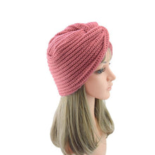 Load image into Gallery viewer, Luxury Fashion Ready To Wear Soft Cashmere Muslim Inner Hijab Caps Turban Cashmere Cross Elegant Wrap Head Hat Wool Lightweight Knitting Hijab Bonnet Cap For Women