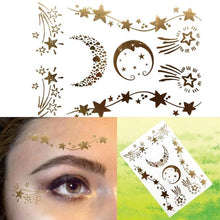 Load image into Gallery viewer, Luxury Flash Metallic Waterproof Temporary Tattoo Gold Silver Flower Tattoo Sticker Long Lasting Gold Design For Womens