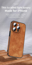 Load image into Gallery viewer, Luxury Full Protection Bumper Shockproof Business Leather Phone Case For iPhone 14 13 12 11 Pro Max Plus Cover Slim Leather Luxury PU Flexible Bumper Non-Slip Grip Shockproof Full Body Protective Cover