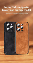 Load image into Gallery viewer, Luxury Full Protection Bumper Shockproof Business Leather Phone Case For iPhone 14 13 12 11 Pro Max Plus Cover Slim Leather Luxury PU Flexible Bumper Non-Slip Grip Shockproof Full Body Protective Cover
