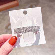 Load image into Gallery viewer, Luxury Full Rhinestone Crystals Gold Silver Ponytail Holder Buckle Hair Clips Elegant Women Sparkly Semicircle Metal Spring Hair Clips Barrette Accessories for Women