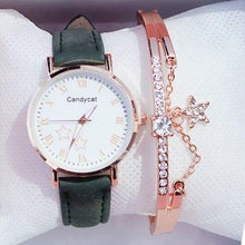 Load image into Gallery viewer, Luxury Girl Watch Student High School Small Fresh Watch Pink Cute Star Starry Sky Casual Leather Female Wrist Watch Leather Band Thin Minimalist Casual Simple Dress Watch