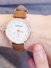 Load image into Gallery viewer, Luxury Girl Watch Student High School Small Fresh Watch Pink Cute Star Starry Sky Casual Leather Female Wrist Watch Leather Band Thin Minimalist Casual Simple Dress Watch
