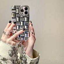 Load image into Gallery viewer, Luxury Gold Plating Electroplated Bracelet Cute Compatible with iPhone Diamond Case Luxury Sparkle Glitter Rhinestone Phone Case For iPhone 14 13 Promax 11 12 Pro Max Mini Xs Max XR 8 7 Plus Mirror Cover