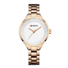 Load image into Gallery viewer, Luxury Gold Womens Watch Stainless Steel Ladies Wrist Watches Analog Quartz Watch Steel Quartz Ladies Watch Waterproof Stainless Steel Wrist Watch For Women