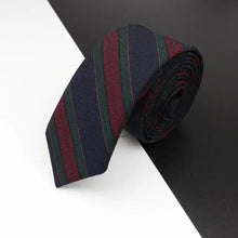 Load image into Gallery viewer, Luxury High Quality Black Grey Skinny Wool Tie For Men Business Meeting Necktie Fashionable Design Excellent Men Gift