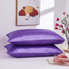 Load image into Gallery viewer, Luxury Ladies Satin Pillowcase Satin Silk Ultra Soft Standard Pillowcase Silk Satin Pillow Cases For Hair and Skin Soft King Queen Elegant Standard Bedding Pillowcase Cushion Cover Home Decor