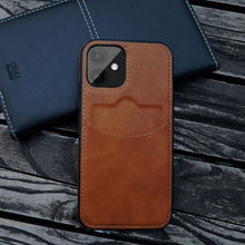 Load image into Gallery viewer, Luxury Leather Card Retro Case for iPhone 14 13 12 Mini 11 Pro Max X XR XS Slim Soft Cover for 14 Max Built-in Metal Plate for Magnetic Mounting & Card Holder Phone Case