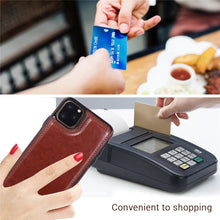 Load image into Gallery viewer, Luxury Leather Cover For iPhone 14 12 13 Mini 11 Pro XR XS Max 6 6s 7 8 Plus 5 5s Wallet Phone Card Slot Flip PU Leather Kickstand Card Slots Case Double Magnetic Clasp Durable Shockproof Cover For iPhone