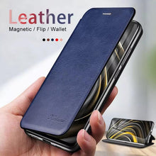 Load image into Gallery viewer, Luxury Leather Flip Case For Xiaomi Redmi Note 9 9S 10 5G 10S 11 11S 8 Pro 8T 7 + Plus Wallet Cover On Redmi 7A 6 6A 9 9A 9C 9T Durable Leather flip Back Covers