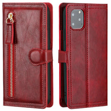 Load image into Gallery viewer, Luxury Leather Flip Wallet Case For iPhone 14 13 Pro MAX 11 12 Mini X XS XR Card Holder Stand Cover Shockproof PU Leather Wallet Card Holder Slots Cover Iphone Phone Case With Magnetic Buckle
