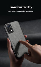 Load image into Gallery viewer, Luxury Leather Magnetic Case For Xiaomi Redmi Note 11 10 9 11E Pro 11S 10S 12 12X 10C POCO X3 NFC Pro F3 Covers With Metal Plate Leather Premium Back Cover Mobile Phone Case Flexible Protective Ultra Thin Scratchproof Phone Cover