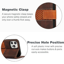 Load image into Gallery viewer, Luxury Leather Magnetic Flip Case For iPhone 14 13 12 Mini 11 Pro XS Max X XR 6 6s 8 7 Plus SE Wallet Card Phone Cover PU Leather Wallet Case with Card Pockets Back Flip Cover for iPhone