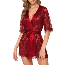 Load image into Gallery viewer, Luxury Lightweight Ladies Nightwear Elegant Short Gorgeous Design Bathrobe Sleepwear For Women