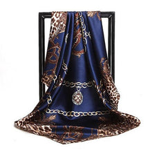Load image into Gallery viewer, Luxury Long Soft Square Silk Scarves Lightweight Elegant Satin Silk Soft Head Wrap Escharpe Hijab Scarf Muslim Female Silky Shawls Wrap Hair Head Scarves Bandanna For Women 90*90cm