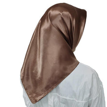 Load image into Gallery viewer, Luxury Long Soft Square Silk Scarves Lightweight Elegant Satin Silk Soft Head Wrap Escharpe Hijab Scarf Muslim Female Silky Shawls Wrap Hair Head Scarves Bandanna For Women 90*90cm