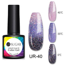 Load image into Gallery viewer, Luxury Modern Elegant Colorful Diamond Gel Nail Polish UV Temperature Color Changing Elegant Fashion Rainbow Colors For Womens