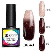 Load image into Gallery viewer, Luxury Modern Elegant Colorful Diamond Gel Nail Polish UV Temperature Color Changing Elegant Fashion Rainbow Colors For Womens