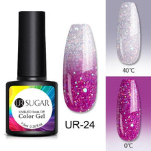 Load image into Gallery viewer, Luxury Modern Elegant Colorful Diamond Gel Nail Polish UV Temperature Color Changing Elegant Fashion Rainbow Colors For Womens