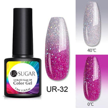 Load image into Gallery viewer, Luxury Modern Elegant Colorful Diamond Gel Nail Polish UV Temperature Color Changing Elegant Fashion Rainbow Colors For Womens