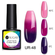 Load image into Gallery viewer, Luxury Modern Elegant Colorful Diamond Gel Nail Polish UV Temperature Color Changing Elegant Fashion Rainbow Colors For Womens