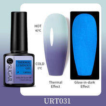 Load image into Gallery viewer, Luxury Modern Elegant Colorful Diamond Gel Nail Polish UV Temperature Color Changing Elegant Fashion Rainbow Colors For Womens