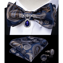 Load image into Gallery viewer, Luxury Pink Solid Men Bow Tie Silk Business Wedding Elegant Bowtie For Men Unique Desing For Every Occasion
