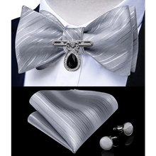 Load image into Gallery viewer, Luxury Pink Solid Men Bow Tie Silk Business Wedding Elegant Bowtie For Men Unique Desing For Every Occasion